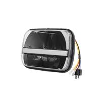 KLKWSFGFZK Fari per motociclette Per ZRX 1100 E 1200 Fari Anteriori A LED Rettangolari Sigillati Da 5x7 Pollici Luci Di Direzione DRL Bianche Ambra Faro Anteriore Moto Universale(1pcs DRL)