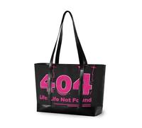 KLL 404 Error Life Not Found Grande Capacità borsa per le donne 14 con cerniera tote bag per le donne lavoro Grande Borsa per le signore lavoro con tablet bolsas para computadoras de mujer