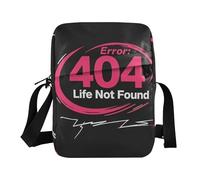 KLL 404 Error Life Not Found Rock Style carino messenger bag Vegan Leather verde crossbody borse per le donne Borsa Casual Per Viaggio