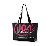 KLL 404 Error Life Not Found Rock Style moda borse da lavoro per le donne tote con cerniera donna tote grande borsa per viaggi palestra vacanza con bolsa para laptop mujer