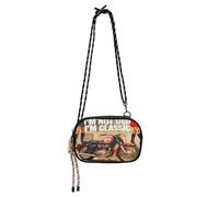 KLL 60s Motor Retro Sling Purse Crossbody per gli uomini impermeabile con cinghia regolabile cellulare borsa data