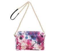 KLL Acquerello Astratto Splash-ink Rosso Viola Moda Piccola Borsa A Tracolla Donna In Pelle Vegana Delle Donne Casual Borse Impermeabile Borsa Per Viaggio