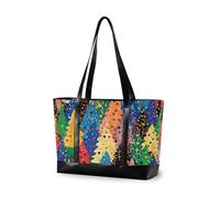 KLL Albero di Natale Dots moderno borse per laptop con cerniera tela tote Grande Borsa per il college con maletín para laptop mujer