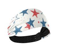 KLL Americana Star Scatter Moisture Wicking fasce per il sudore per le donne Fasce elastiche sudate per allenamenti make up Pallavolo