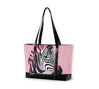 KLL Animale animale Rosa di classe laptop tote bag per le donne con cerniera tote bag con cerniera Grande borsa per la scuola con il pranzo cartera para laptop de mujer