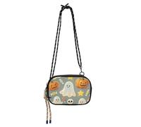KLL Arancione Zucca di Halloween Cross Body Bag Uomini Impermeabile con Cinghia Regolabile Casuale Telefono Borsa Petto Vai a fare shopping
