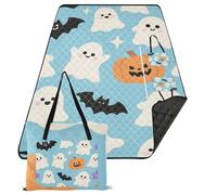 KLL Arancione Zucca di Halloween Impermeabile Picnic Accessori Carino Picnic Campeggio Coperta Packable per le Donne 30s Picnic Articoli cobijas para la playa