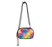 KLL Arcobaleno Colore Tie-dye Modello Mini Crossbody Borse per le Donne Bellezza con Tracolla Regolabile Mini Borsa A Tracolla Vai a fare shopping
