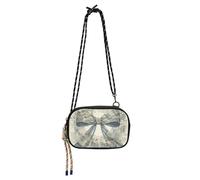 KLL Art Deco Style Grigio Bow Spartiti Musica Piccola Borsa A Tracolla Nera per Le Donne Alla Moda con Slot per Carte di Credito Borse a Spalla Donna Vai a