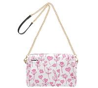 KLL Arte Pastello Floreale e Cuore Forme Moda Crossbody Piccola Borsa Per Le Donne In Pelle Vegana Borse Da Donna Impermeabile Spalla Crossover Bag
