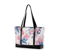 KLL Astratto Acquerello Fiore Luce Corallo Blu di classe donne tote bag con cerniera tote Grande Borsa per il volo con bolsos segreto para mujeres