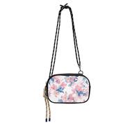 KLL Astratto Acquerello Fiore Luce Corallo Blu Mini Crossbody Borse Donna Impermeabile con Cinghia Regolabile Borsa Del Telefono Cellulare Avere un pasto