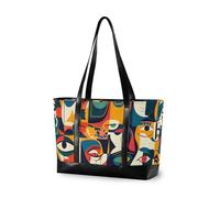 KLL Astratto Forme Occhi Impermeabile tote bag laptop con cerniera borsa da viaggio del computer portatile Grande Borsa per gli uomini con il pranzo maletin ejecutivo para mujer