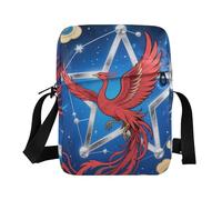 KLL Astratto Red Phoenix Star blu messenger borse vegane in pelle borsa a tracolla shopping donna tracolla
