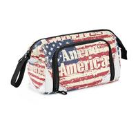 KLL Astucci di grande capacità per la scuola, con cerniera, astuccio con scomparti, per donne, università, giorno dell'indipendenza, cuore