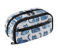KLL Astucci in PVC di grande capacità e grande capacità multiuso (prop3) per insegnanti, materiale scolastico dolce russo Bluecats bianco