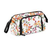 KLL astucci per matite di grande capacità con scomparto forniture scolastiche per ragazze adolescenti per adolescenti scuola must have dolce crespino frutta bianco