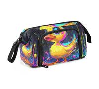 KLL Astucci per matite di grande capacità portamatite portatili per la scuola per preppy elementare dolce anatra animale domestico