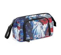 KLL Astuccio di grande capacità per matite materiale scolastico leggero per ragazze adolescenti per donne High School Usa Flag America Independence Day