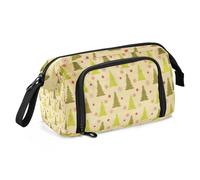 KLL Astuccio grande capacità carino astuccio con fessura pennello e astuccio per infermiera college vintage Natale Dp-03, Vintage Christmas Dp-03, Taglia unica, Art Deco