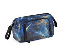 KLL Astuccio grande capiente con scomparto per ragazze e ragazzi con scritta "The Starry Sky A Shooting Star Passing by"