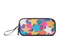KLL Astuccio per matite in nylon colorato con decorazione a stella in stile cartone animato di grande capacità per la scuola borsa di cancelleria per adulti di scuola media