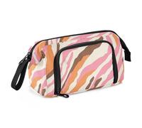 KLL Astuccio per penne color salmone pesca e beige sabbia grande capacità forniture scolastiche preppy con manico per studenti forniture per le scuole superiori