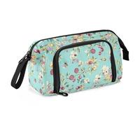 KLL Astuccio scolastico di grande capacità, con cerniera, leggero, materiale scolastico per ragazze adolescenti, per ufficio preppy, frutta dolce, turchese