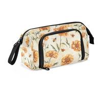 KLL Astuccio scolastico di grande capacità con scomparti per matite con scomparti per adulti per infermiere forniture per scuole superiori unico calendula blush