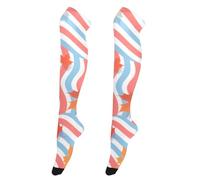 KLL Autunno Foglie d'Acero Calze al Ginocchio per le Donne Elasticizzate Alto Boot Calze Scaldamuscoli per Donne Incinte carino scaldamuscoli per Halloween Cosplay Party Festival medias finas para