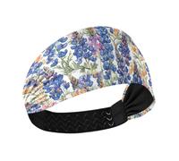 KLL Beauty Spring Flowers Texas Bluebonnet Spp Moisture Wicking fascia spessa elastica per il sudore per le donne per palestra basket calcio