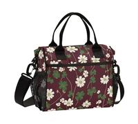 KLL Bianco Daisy Impermeabile Borse Pranzo per gli Uomini con Tracolla Lunch Cooler per gli Uomini per la Scuola Bolsa termica para comida