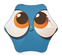KLL Big Eyes Ombrelli blu scuro Cartoon per la pioggia per bambini Ombrelli per pioggia Antivento con striscia riflettente (scenario) con impugnatura facile da impugnare per la scuola