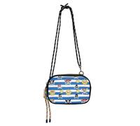 KLL Blu Bianco A Righe Costiera Pirata Scheletro Nero Crossbody Bag per Uomo Comfort con Cinturino Regolabile Nylon Piccola Crossbody Borsa Telefono Vai a fare shopping