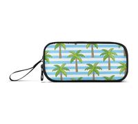 KLL Blu Bianco A Righe Di Cocco Palm Nylon Grandi Matite Borse Ad Alta Capacità Astucci per la Scuola Scuola Cancelleria per le