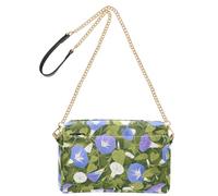 KLL Blu chiaro Viola Glorie del Mattino Sfondo Verde Moda Piccola Crossbody Borse Per Le Donne In Pelle Vegana Borse Da Donna Impermeabile A Tracolla Borsa A Mano Per Donna