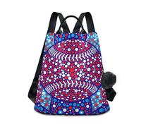 KLL Blu E Rosso Polka Dot Baseball Zaini di moda per il college Antifurto college zaini per le donne per lo shopping quotidiano