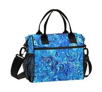 KLL Blu Laser Stile Robusto Lunch Box Donne con Tracolla Lunch Box per la Scuola Superiore per il Lavoro bolsas loncheras para Mujer