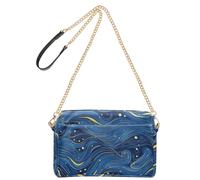 KLL Blu Onde di Notte Moda Piccola Borsa A Tracolla Per Le Donne In Pelle Vegana Delle Donne Moda Borse A Tracolla Impermeabile Borse A Mano
