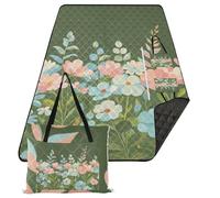 KLL Blu Rosa Fiori in Estate Impermeabile Spiaggia Necessities Grande Prato Outdoor Playmat per Outdoor Persone Picnic Articoli mantas para la playa