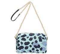 KLL Blu Semplice Leopardi Stampa di Modo Piccola Borsa A Tracolla Delle Donne Borsa In Pelle Vegana Per Gli Adolescenti Borsa A Tracolla Impermeabile Per La Donna