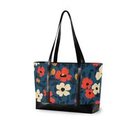 KLL Blu Sfondo Arancione FIORI Robusta borsa del computer portatile con cerniera borse per le donne tote professionale Grande Borsa per yoga con pannolino bulto para laptop