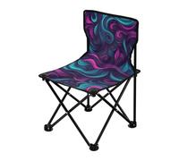 KLL Blu Viola Irregolare Art Lines Parola chiave pieghevole Ultralight Zaino sedia include borsa per il trasporto Sedia portatile per aspettare in fila per picnic concerto
