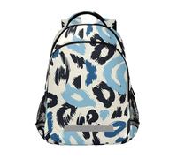 KLL Blue Leopard Print zaino acqua per bambini con grande bookbag per le donne mochilas escolares para ni?os