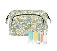 KLL Blue Poppy Flower William Morris Pattern Makeup Bag Impermeabile Cosmetic Travel Bag Makeup Pouch Periodo per Viaggio