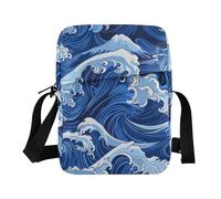 KLL Blue Wave borse messenger per le donne Vegan Leather cross body bag Shopping Shoulder Bags