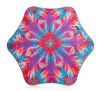 KLL Boemia Colorato Tie-dye Bambino Ombrelli per Pioggia Vento e Pioggia Ombrello Protezione con Striscia Riflettente (scenario) Pinch-Proof per esterno