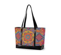 KLL Bohemian Colorful Patterns essenziali borse per computer per le donne con cerniera borsa per il lavoro Grande borsa per le signore con estuche para laptop 14 pulgadas