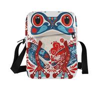 KLL Boho Red Blue Frog borsa messenger per le donne a tracolla in pelle vegana verde borse a tracolla per le donne Borsa a tracolla da viaggio