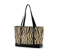 KLL Boho Vintage semplificato animale Stripes semplice borsa per laptop 14 con cerniera tote bag Grande borsa per le donne lavoro con bolsos para mujeres
